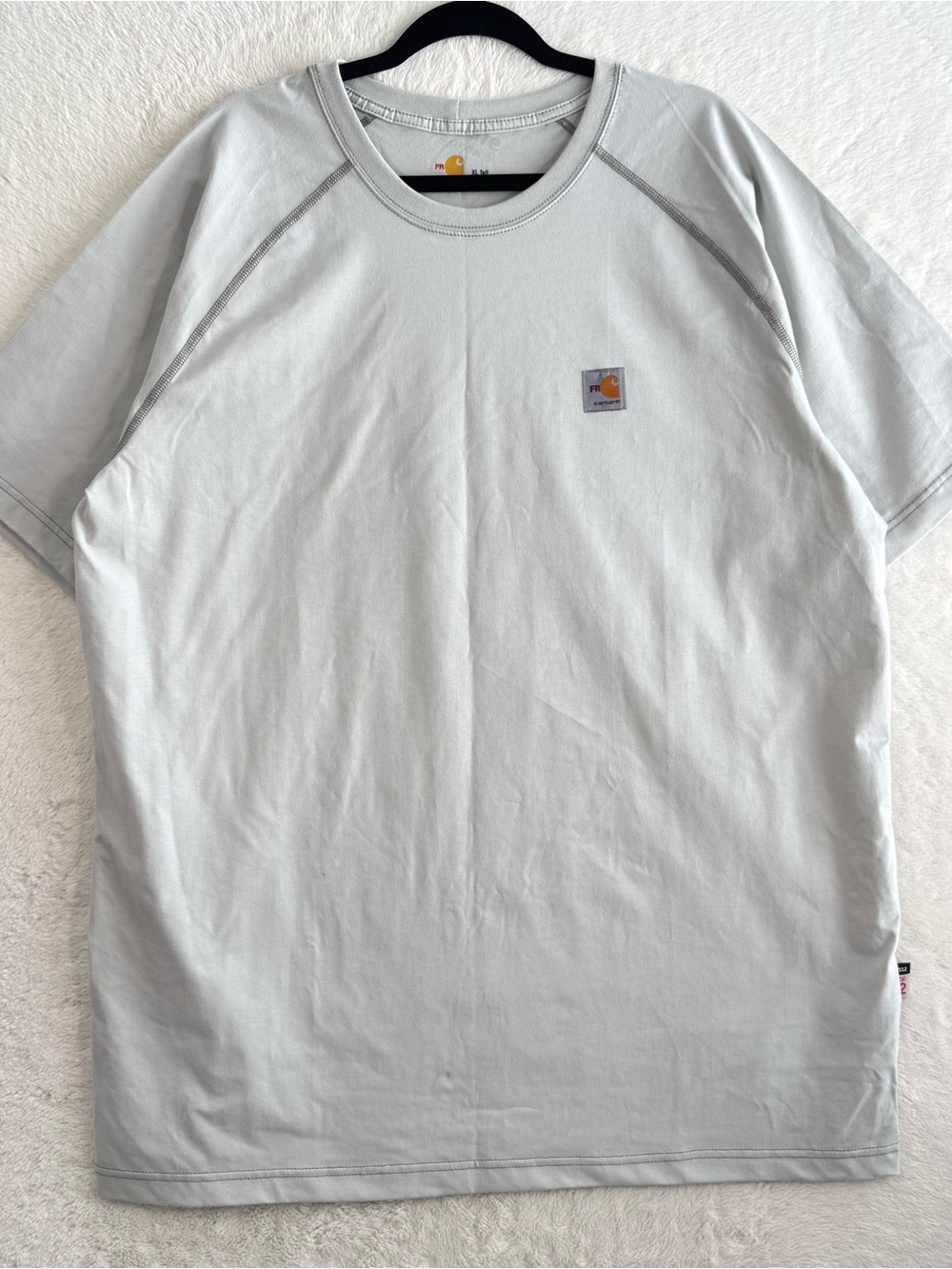 Carhartt Flame Resistant FR Shirt Men’s XLT XL Tall Light Gray Work Outdoor